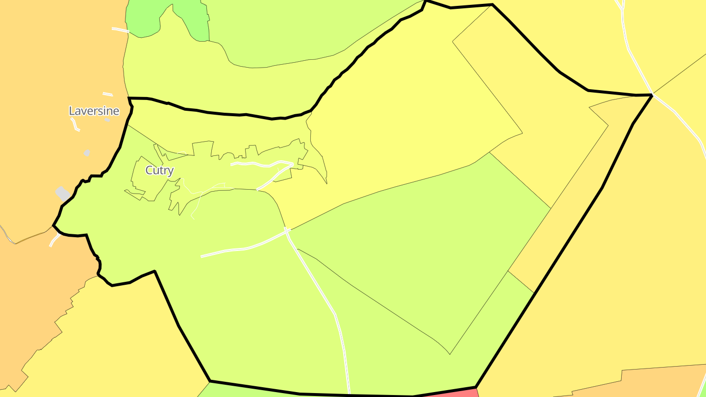 Carte des prix de l'immobilier Cutry