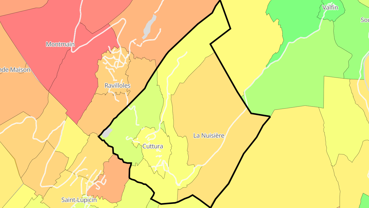 Carte des prix de l'immobilier Cuttura