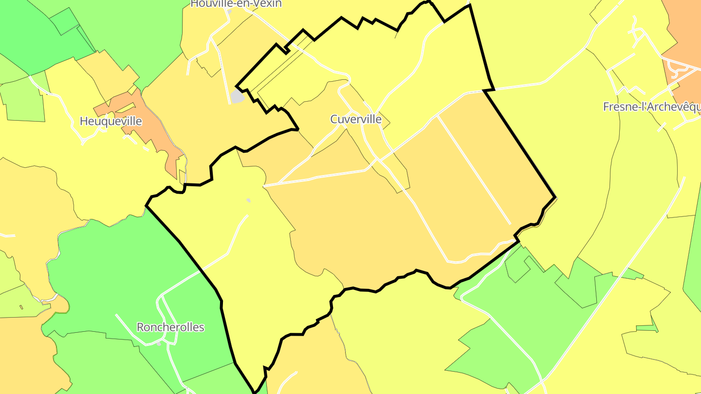 Carte des prix de l'immobilier Cuverville