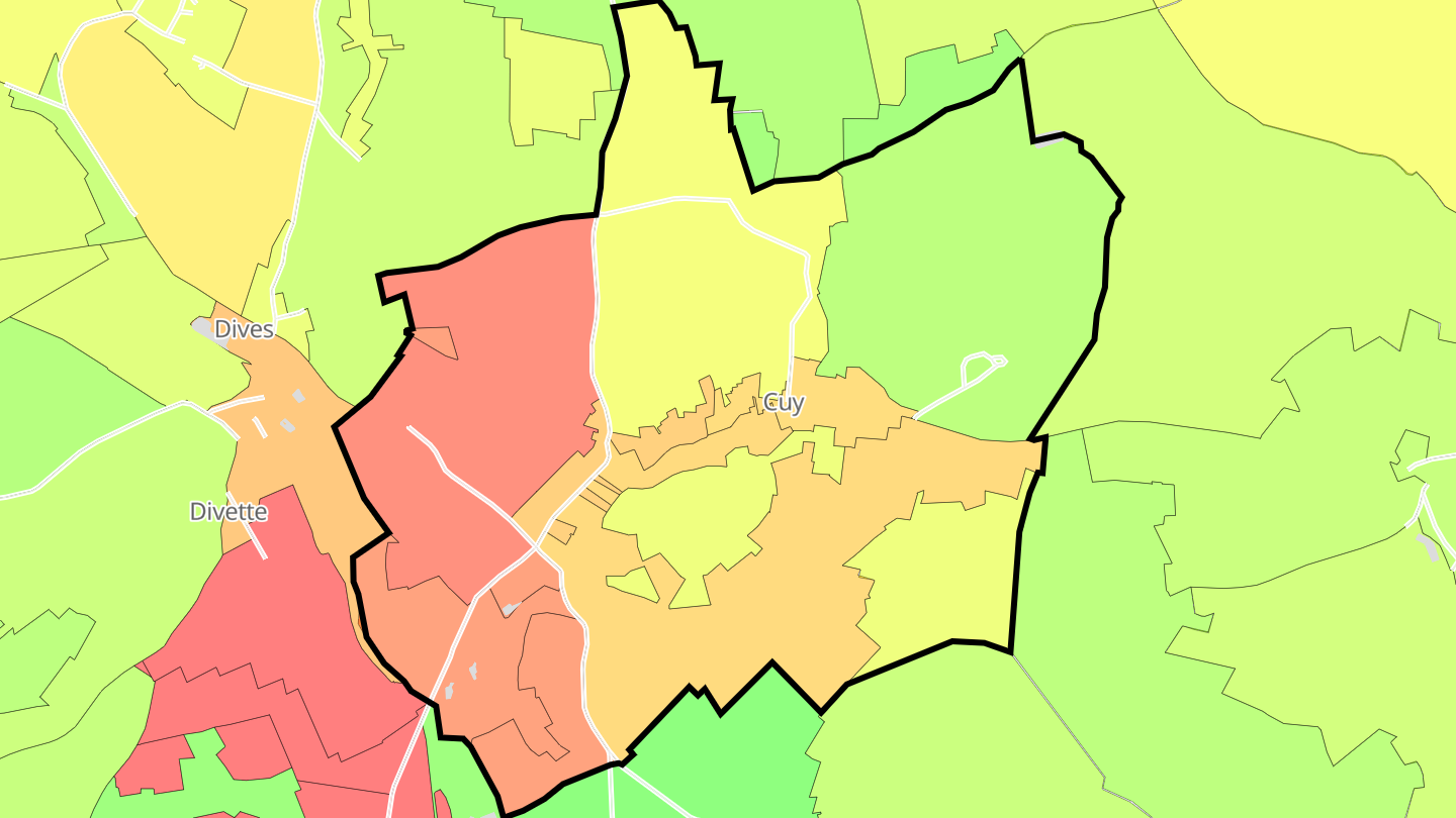 Carte des prix de l'immobilier Cuy
