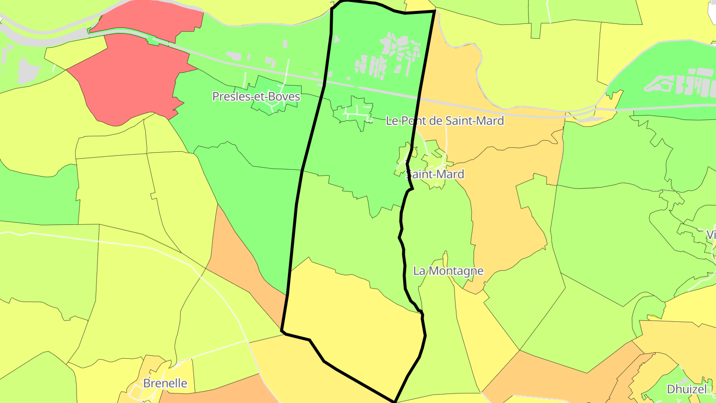 Carte des prix de l'immobilier Cys-la-Commune