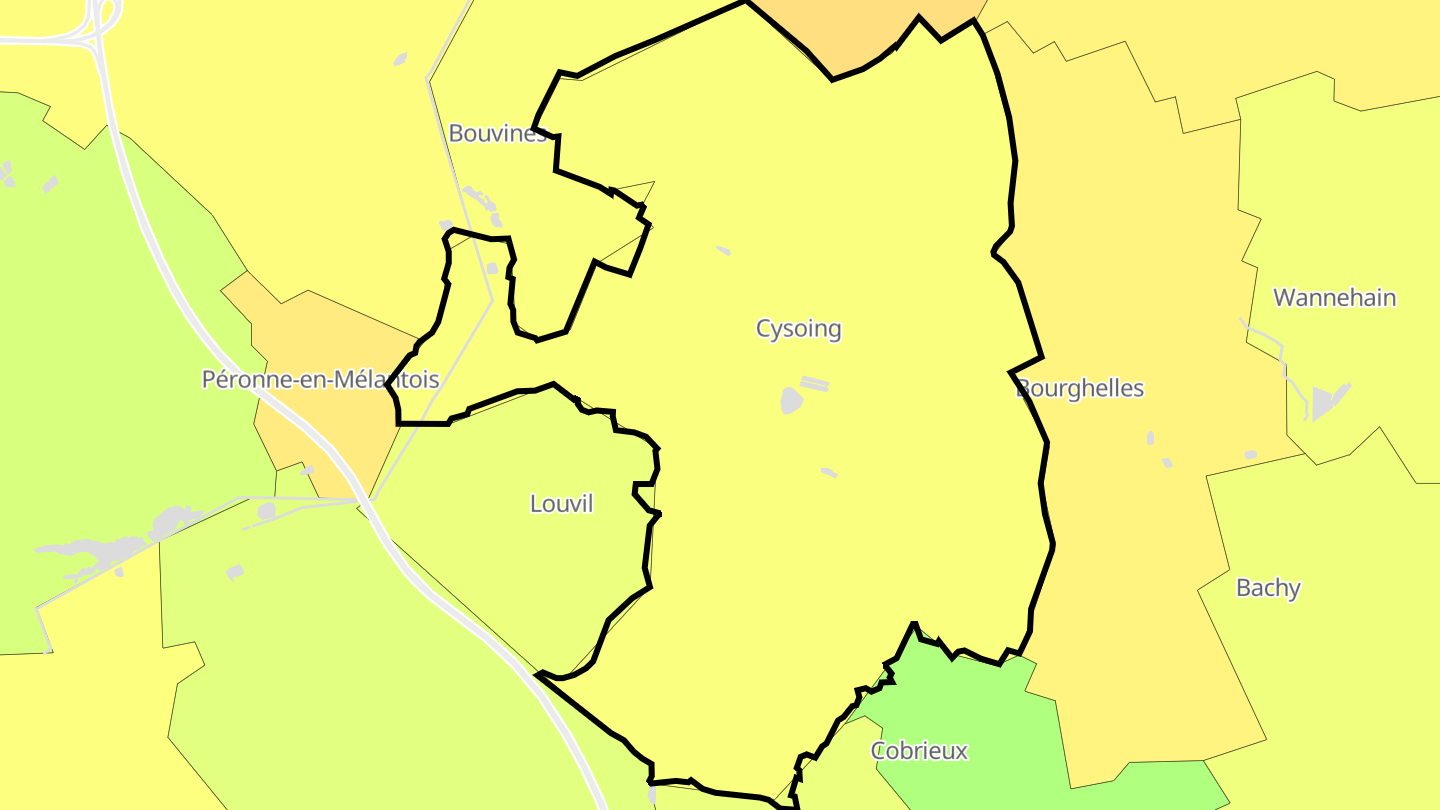 Carte des prix de l'immobilier Cysoing
