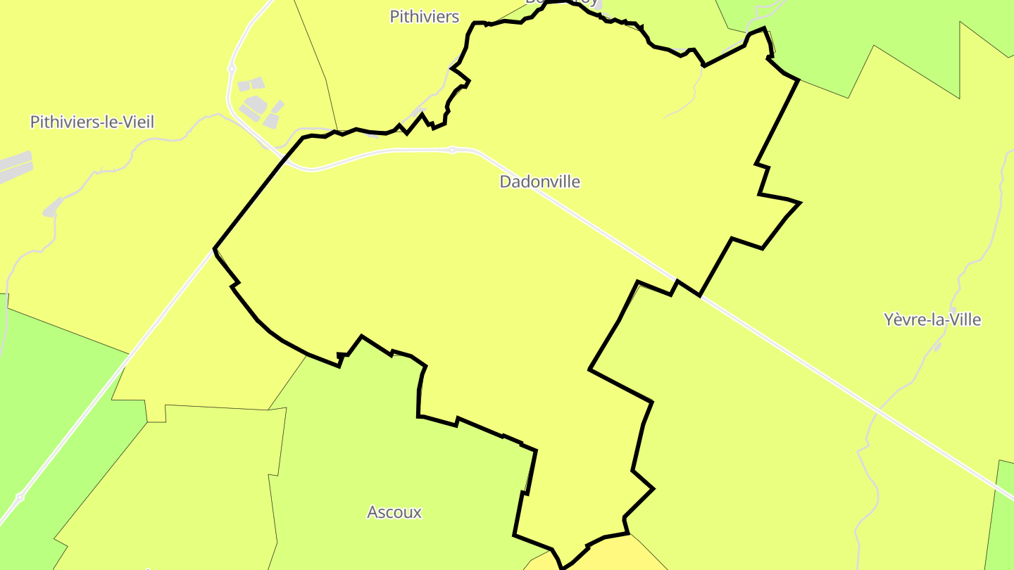 Carte des prix de l'immobilier Dadonville
