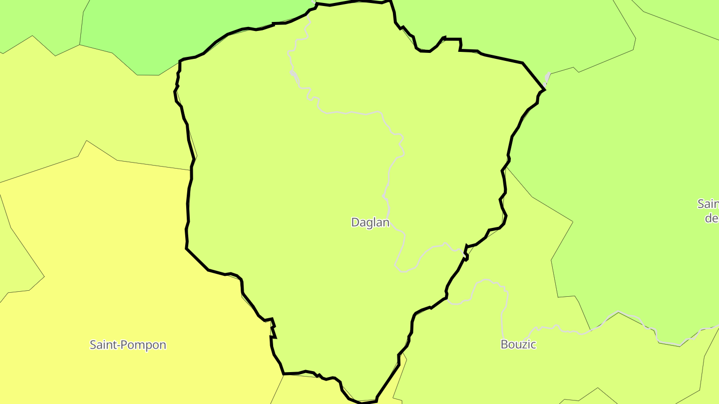 Carte des prix de l'immobilier Daglan