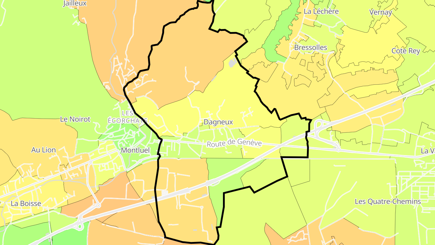 Carte des prix de l'immobilier Dagneux