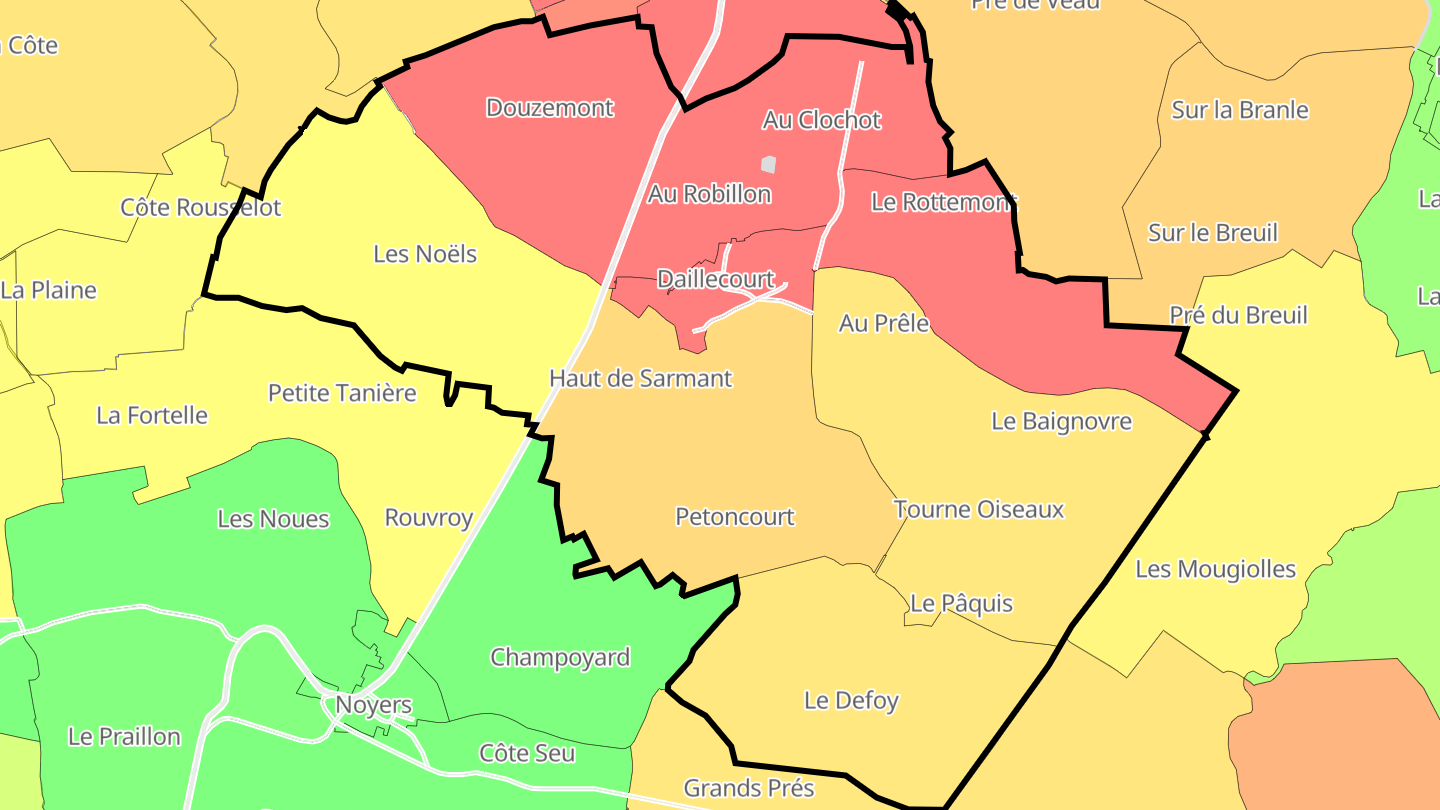 Carte des prix de l'immobilier Daillecourt