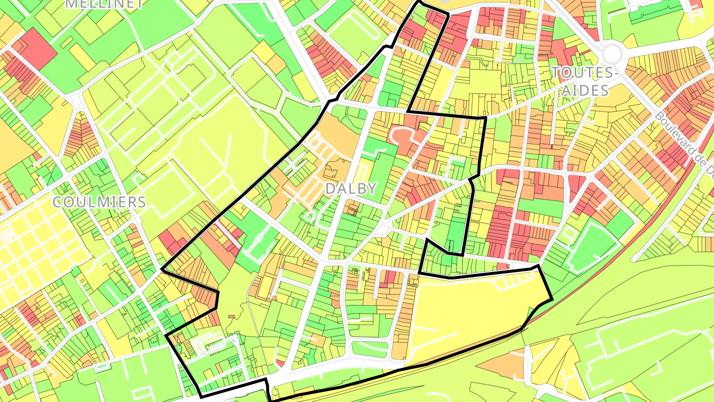 Carte des prix de l'immobilier Dalby