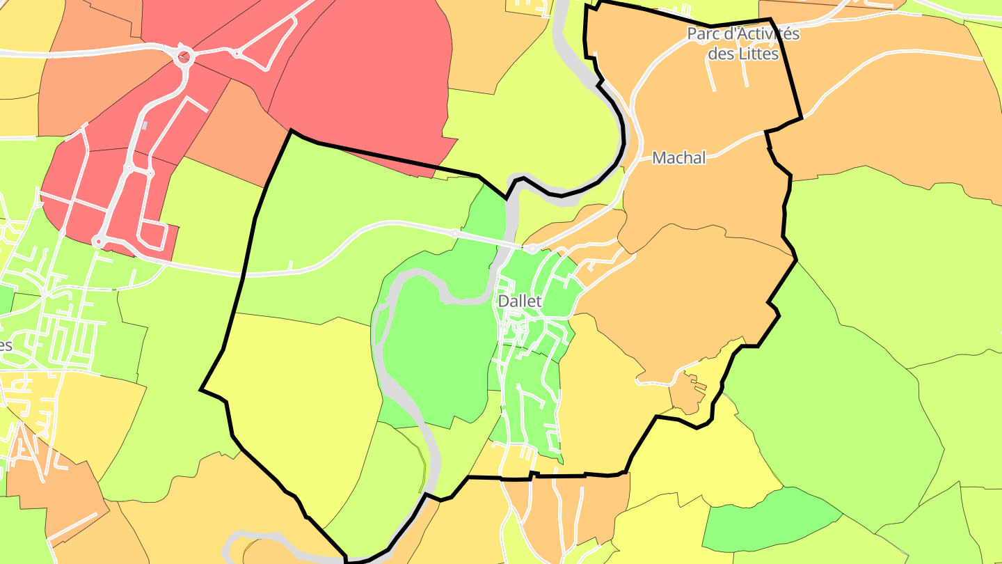 Carte des prix de l'immobilier Dallet