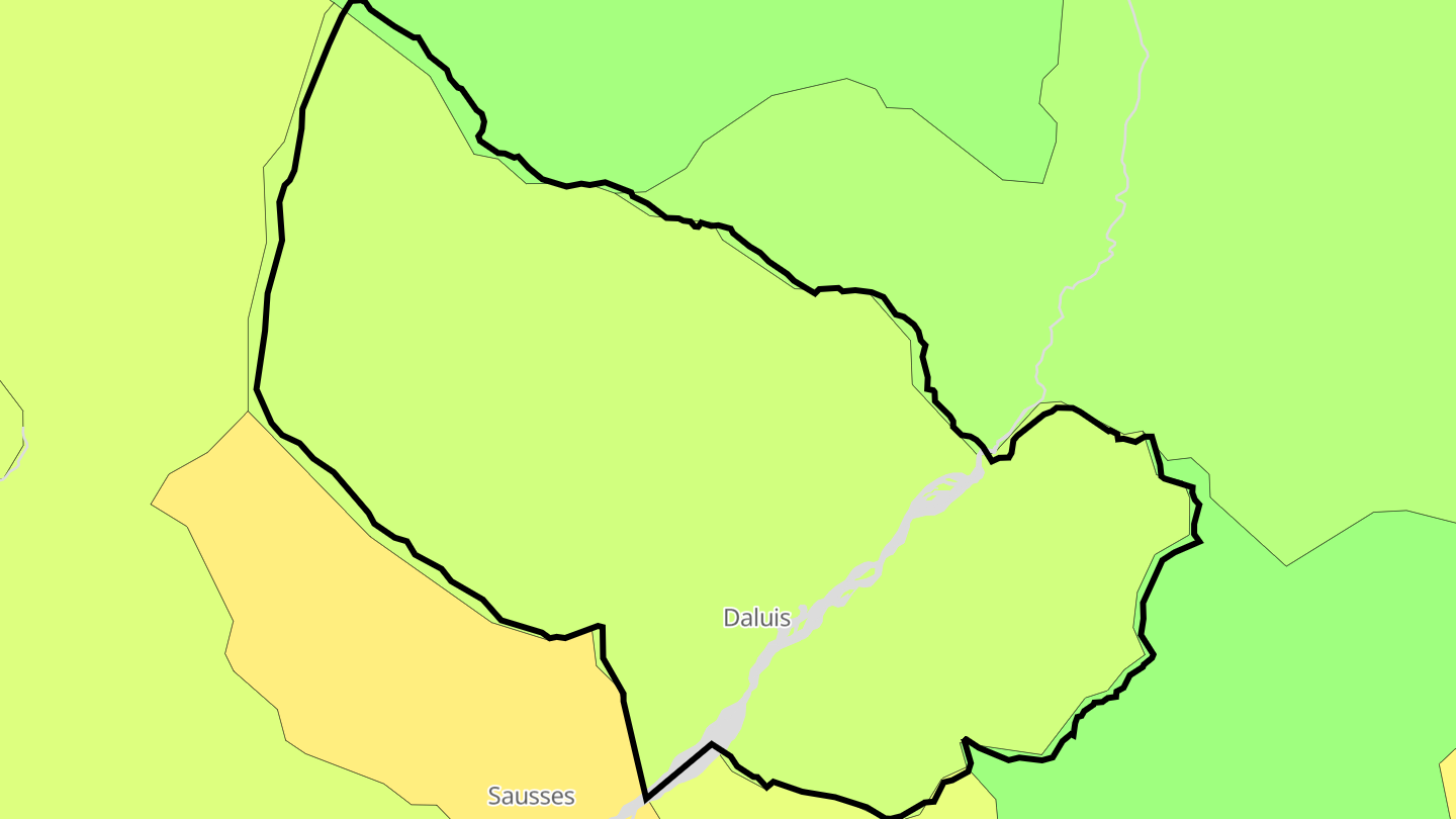 Carte des prix de l'immobilier Daluis