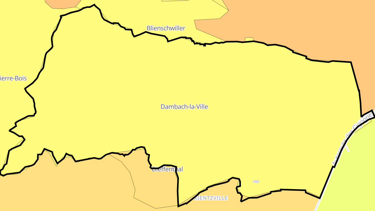 Carte des prix de l'immobilier Dambach-la-Ville