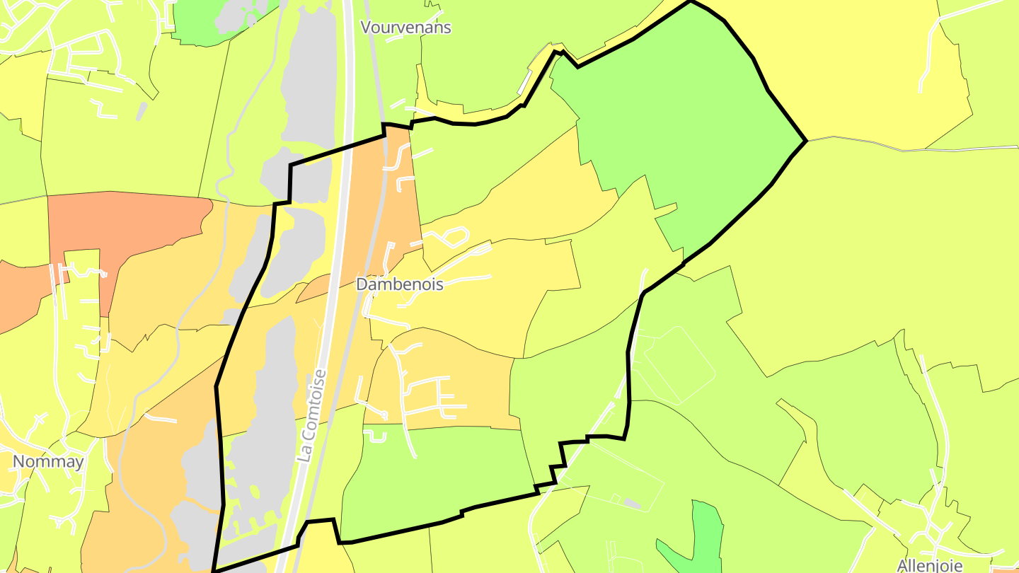 Carte des prix de l'immobilier Dambenois