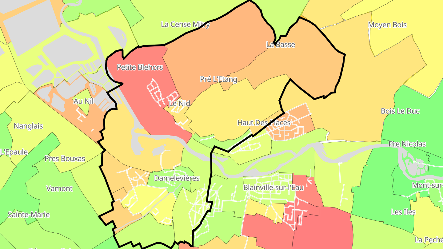Carte des prix de l'immobilier Damelevières