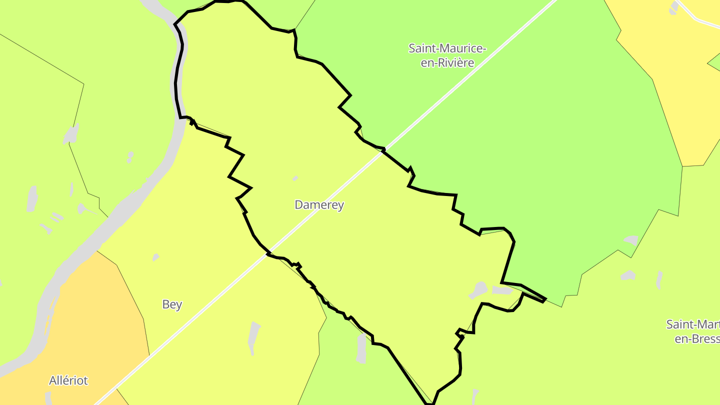 Carte des prix de l'immobilier Damerey