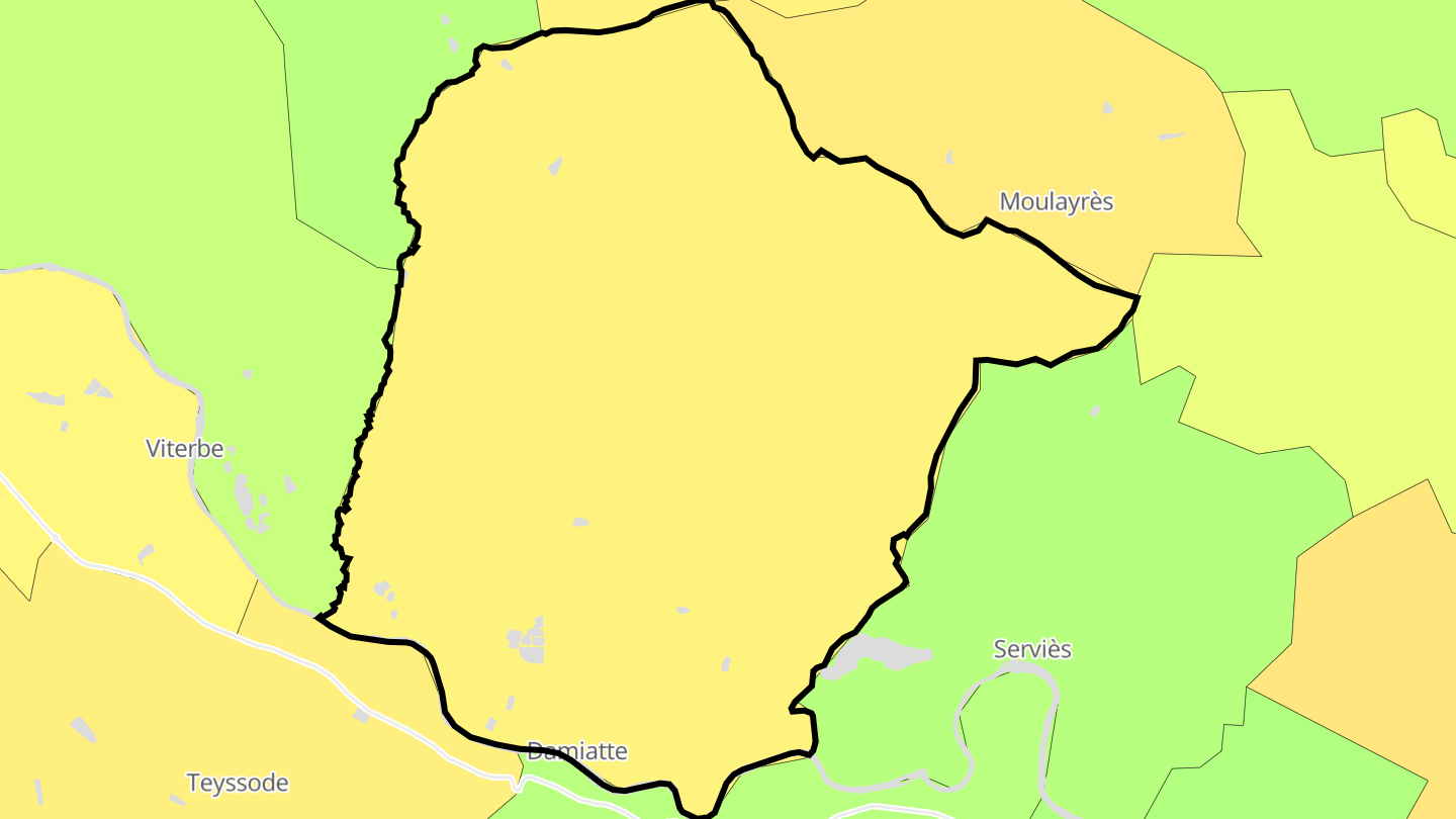Carte des prix de l'immobilier Damiatte