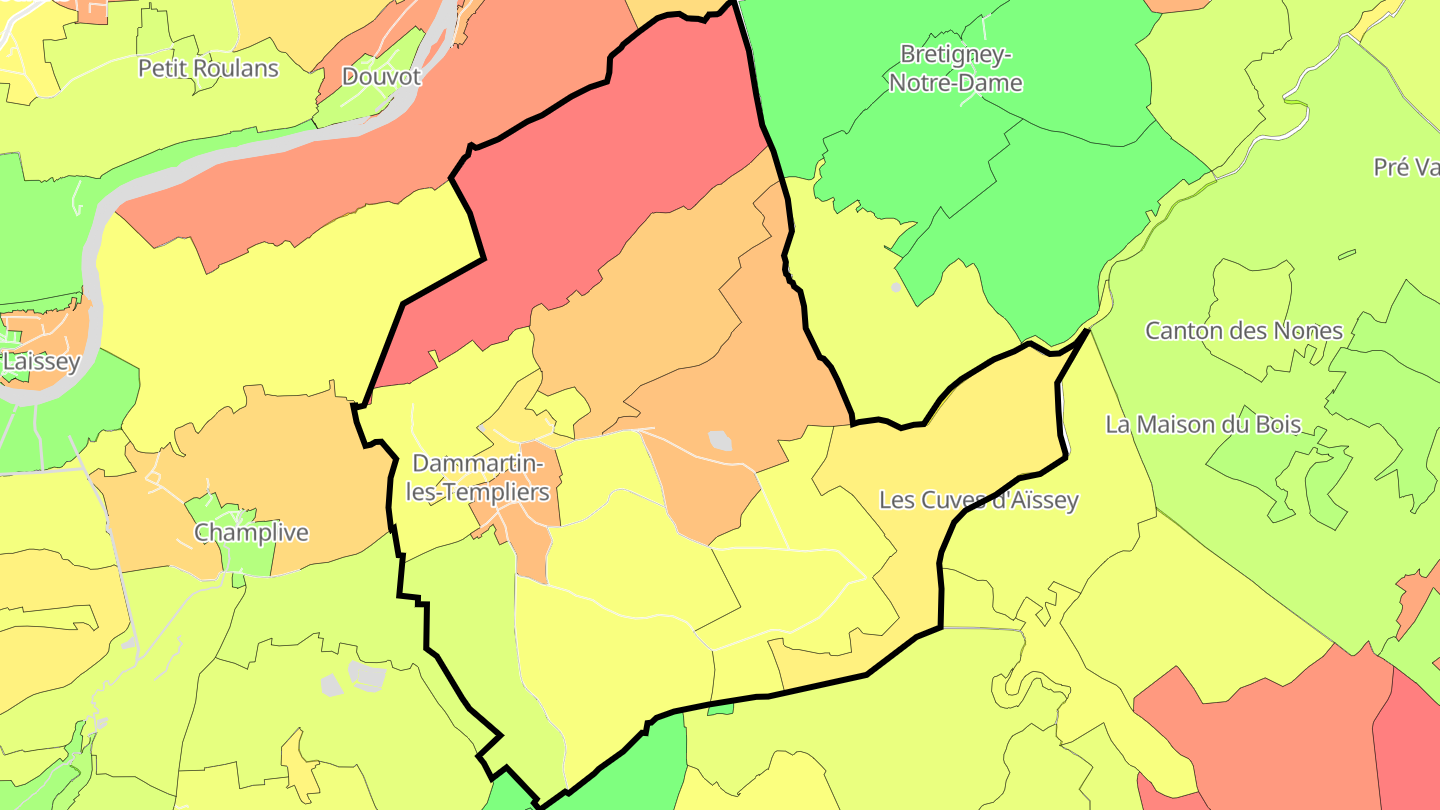 Carte des prix de l'immobilier Dammartin-les-Templiers