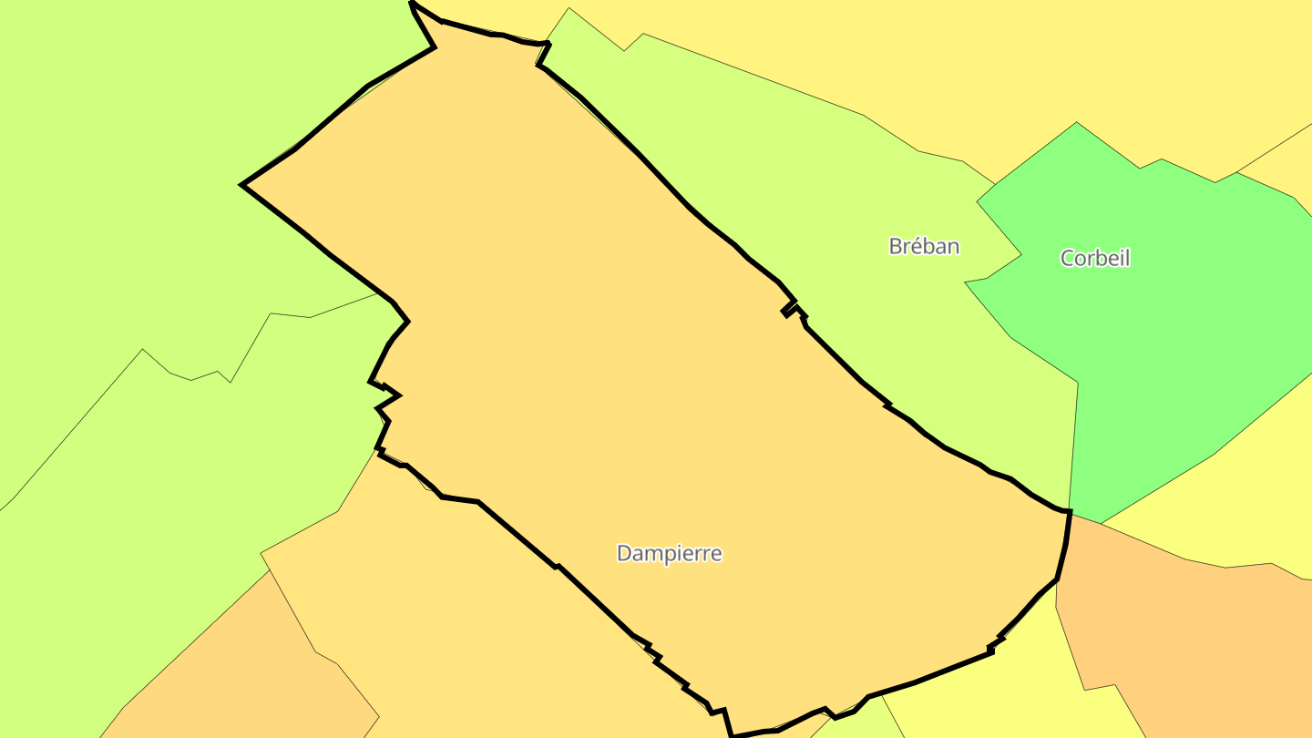 Carte des prix de l'immobilier Dampierre