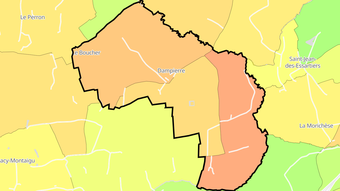 Carte des prix de l'immobilier Dampierre