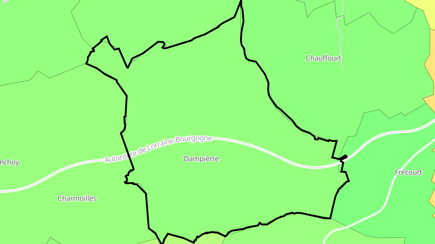 Carte des prix de l'immobilier Dampierre