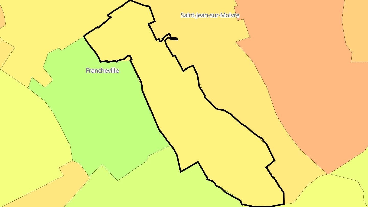Carte des prix de l'immobilier Dampierre-sur-Moivre
