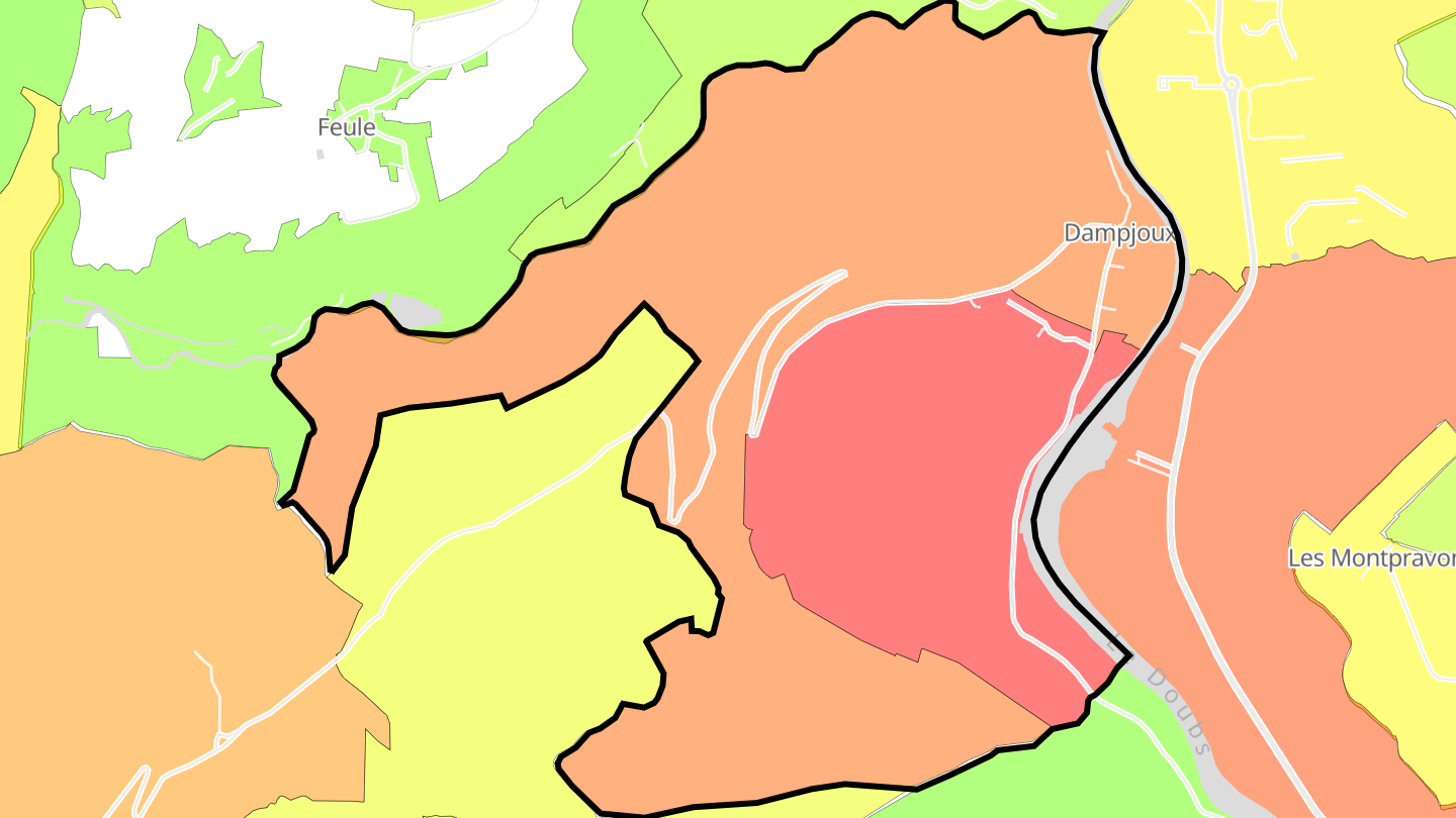 Carte des prix de l'immobilier Dampjoux