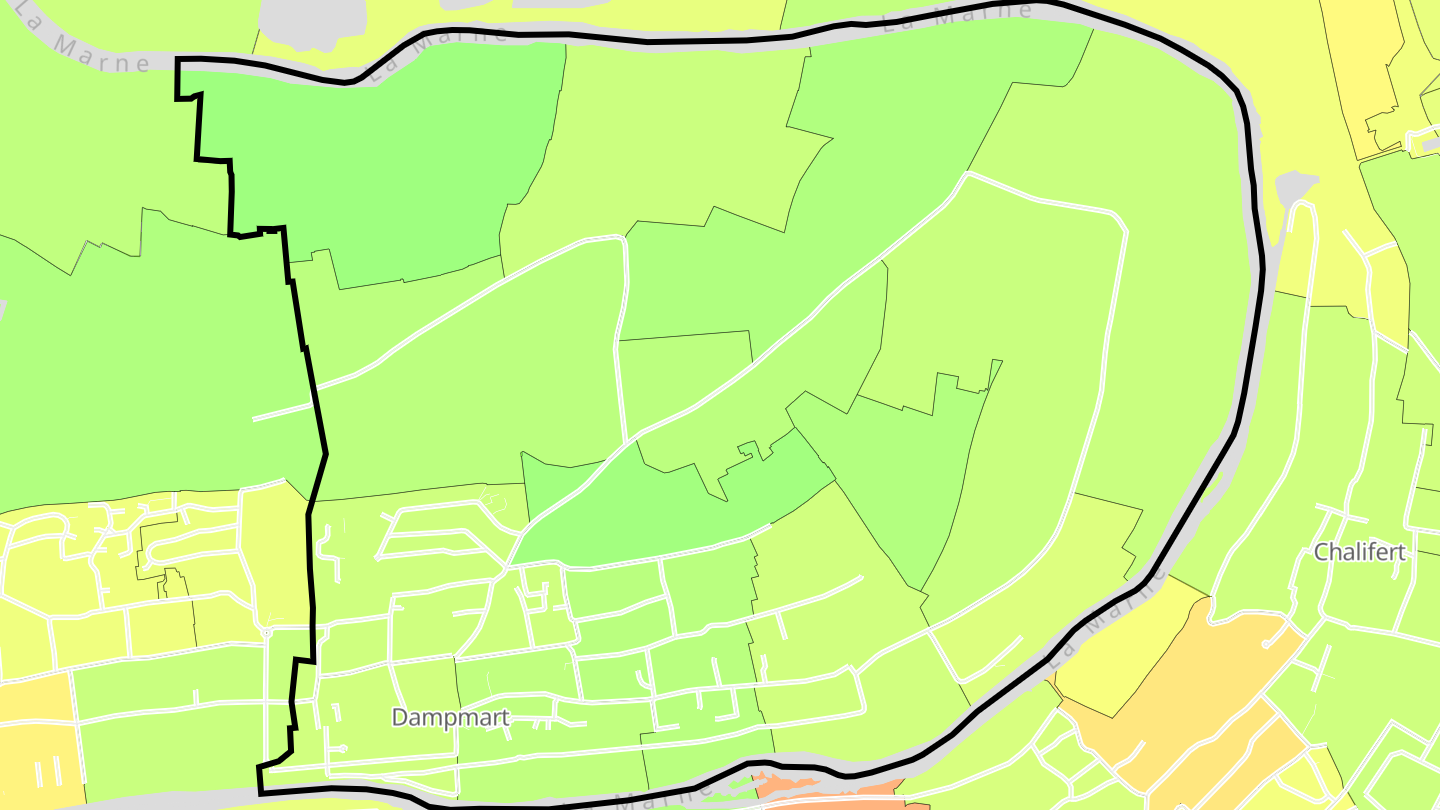 Carte des prix de l'immobilier Dampmart
