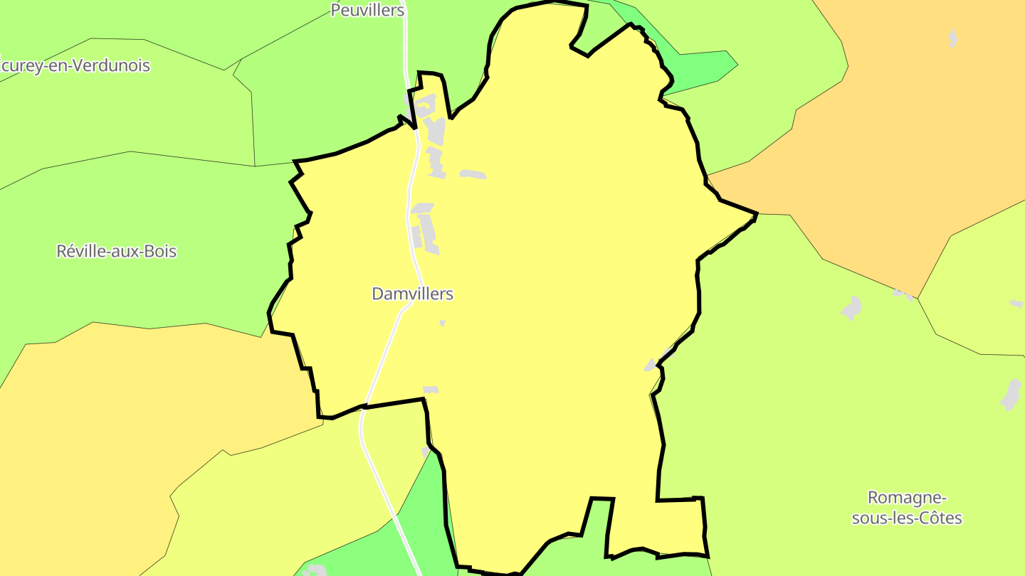 Carte des prix de l'immobilier Damvillers