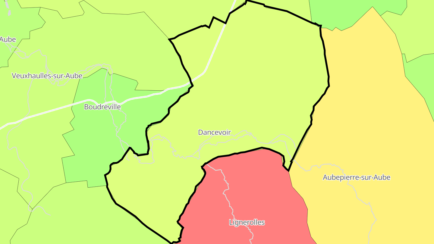 Carte des prix de l'immobilier Dancevoir
