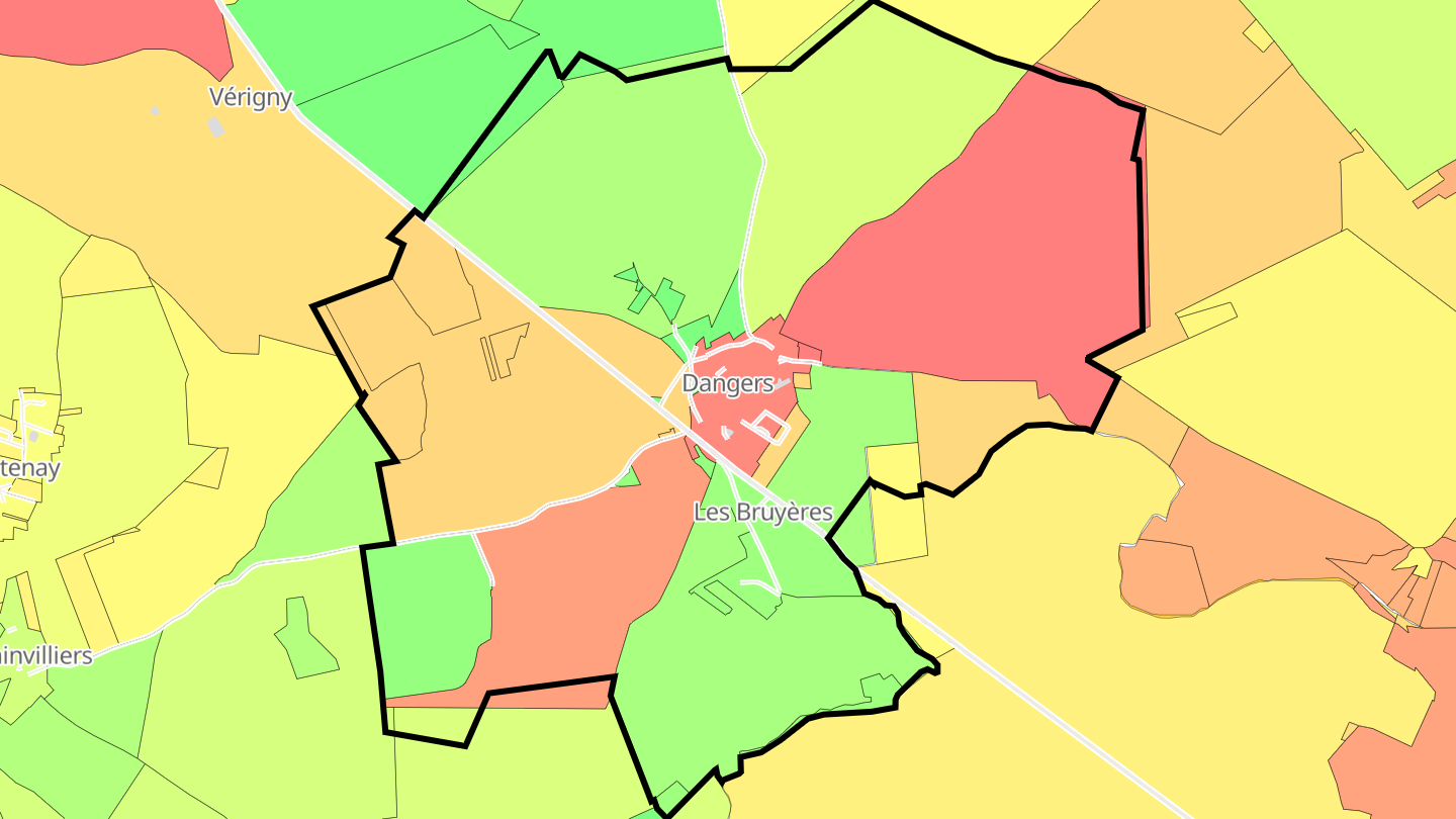 Carte des prix de l'immobilier Dangers