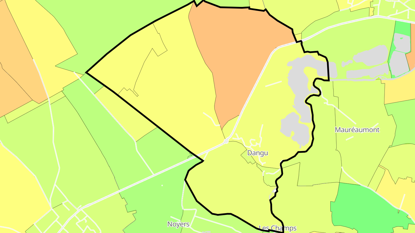 Carte des prix de l'immobilier Dangu