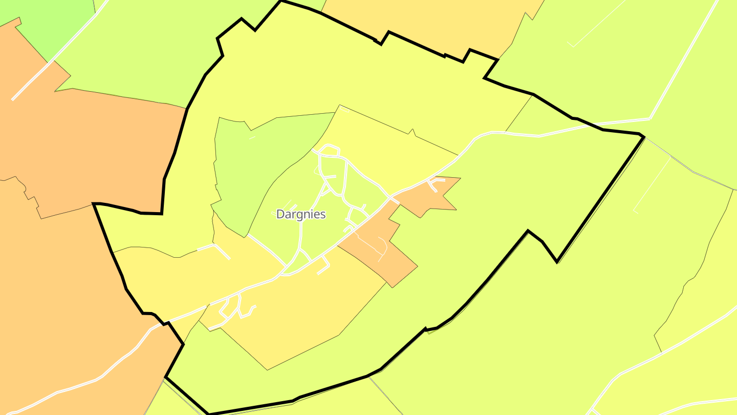 Carte des prix de l'immobilier Dargnies
