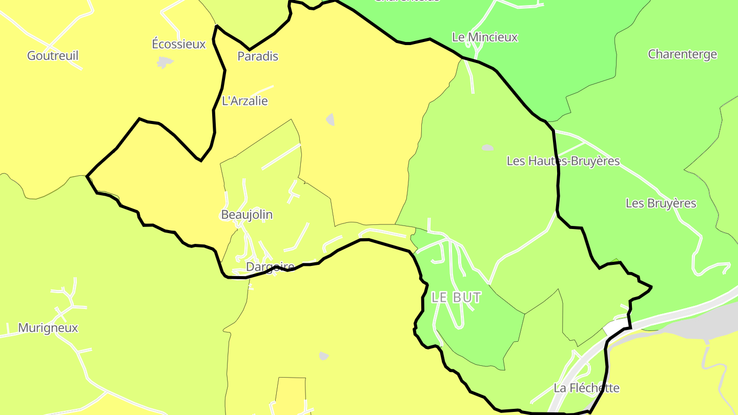 Carte des prix de l'immobilier Dargoire