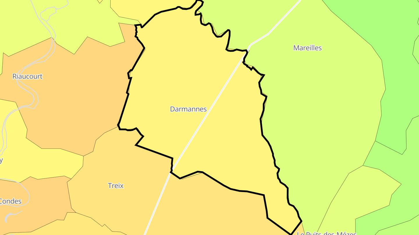 Carte des prix de l'immobilier Darmannes