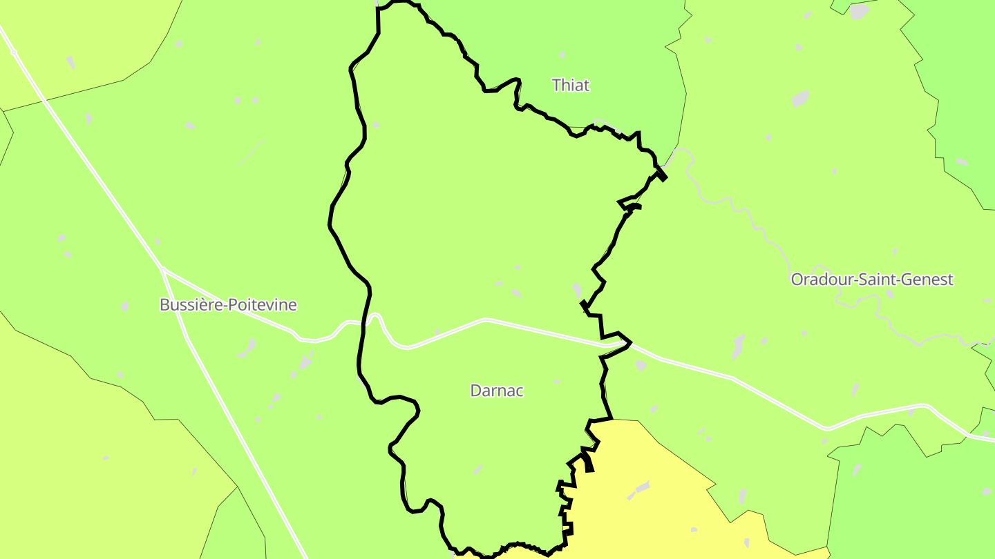 Carte des prix de l'immobilier Darnac