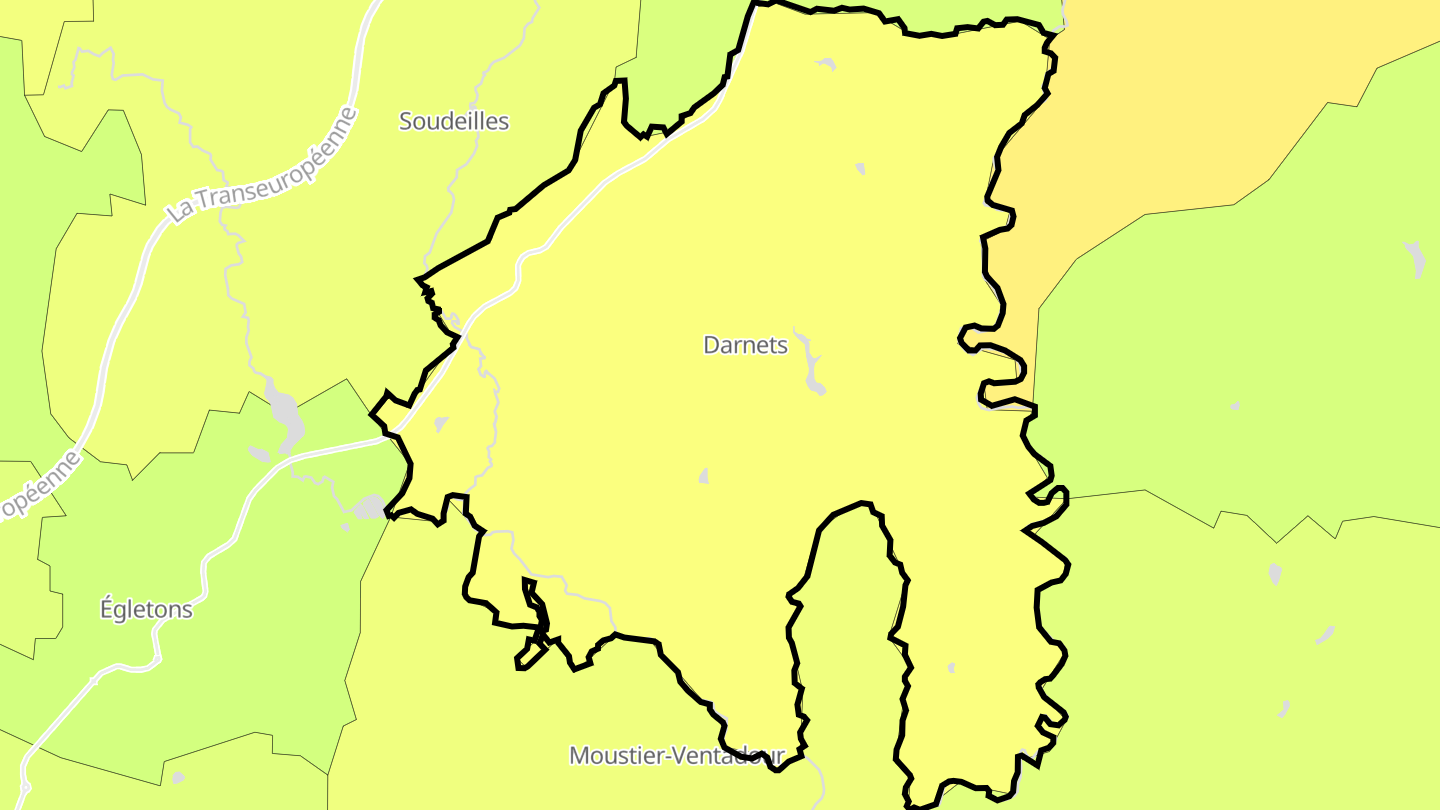 Carte des prix de l'immobilier Darnets