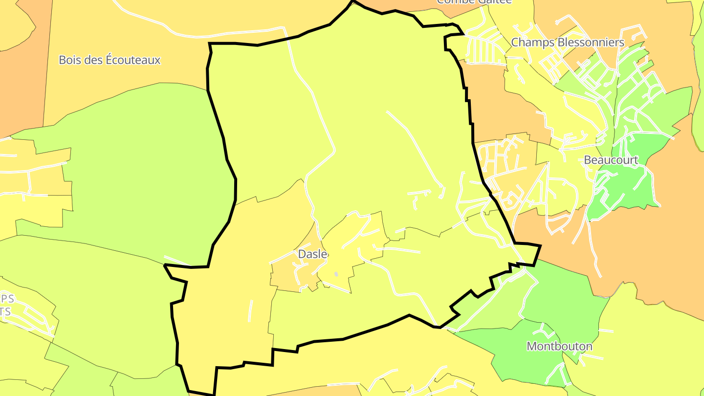 Carte des prix de l'immobilier Dasle
