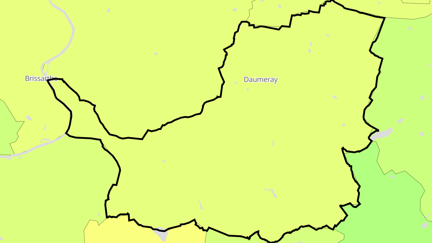 Carte des prix de l'immobilier Daumeray