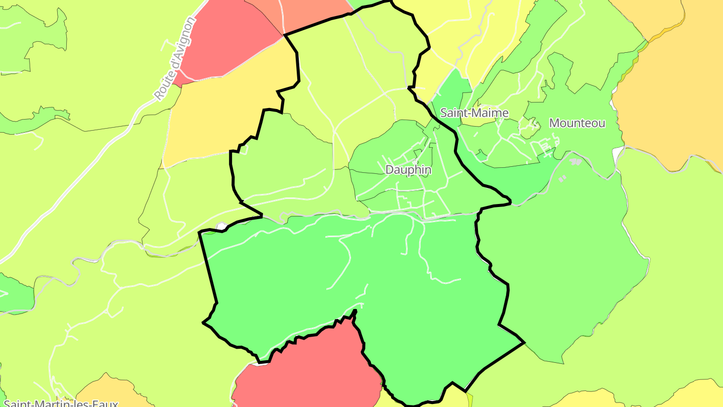 Carte des prix de l'immobilier Dauphin