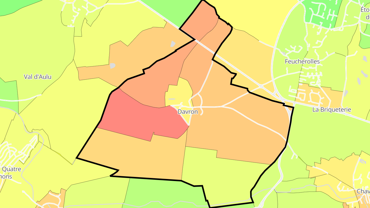 Carte des prix de l'immobilier Davron