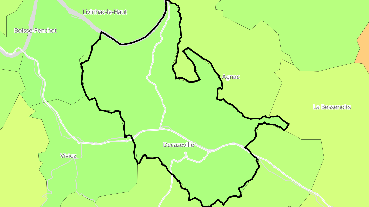 Carte des prix de l'immobilier Decazeville