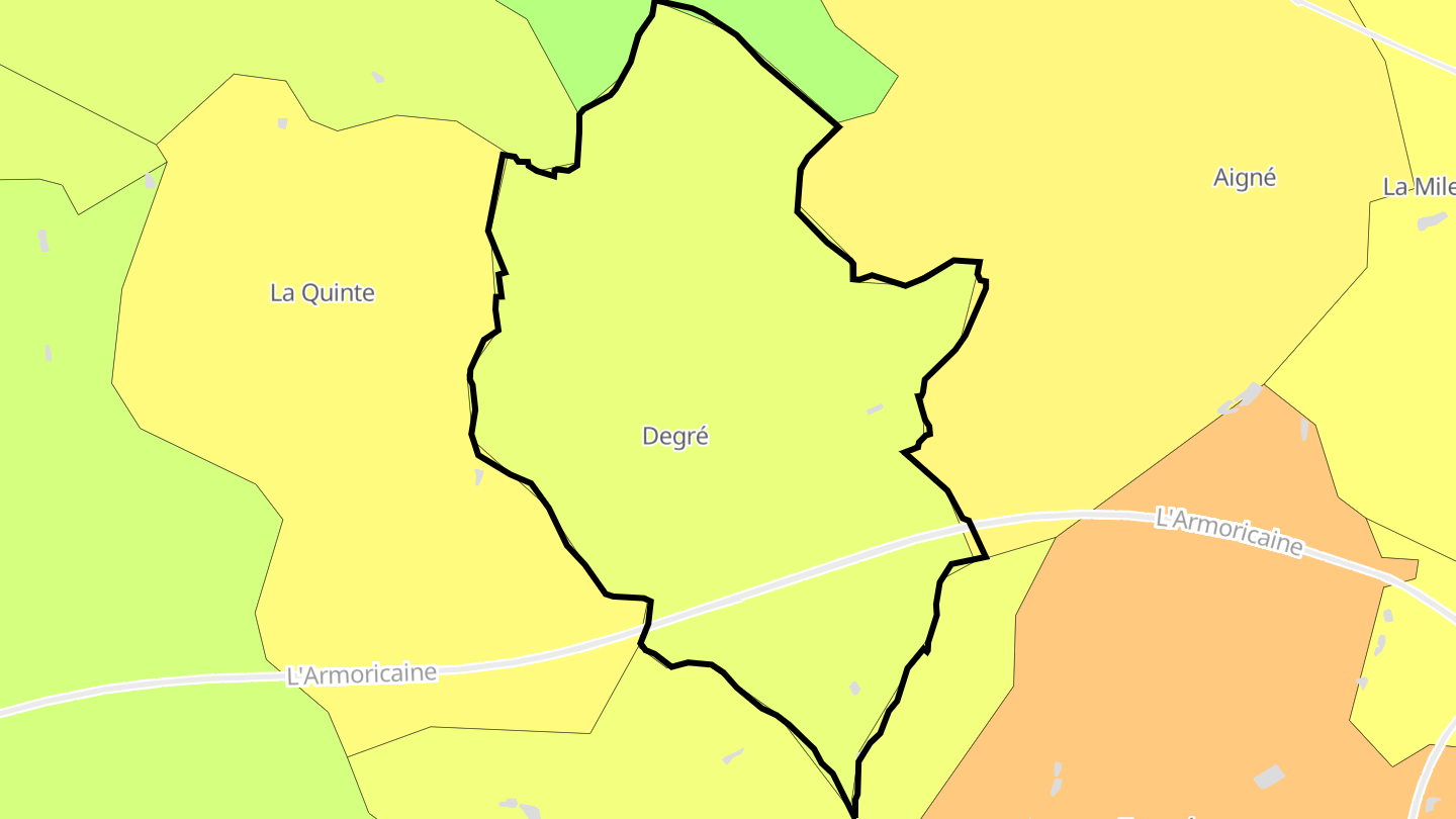 Carte des prix de l'immobilier Degré
