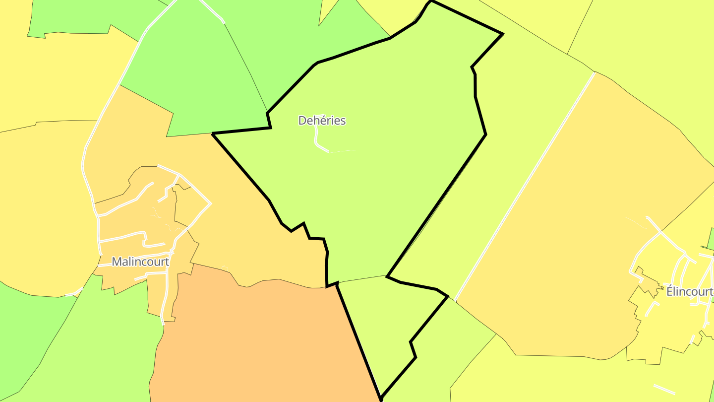 Carte des prix de l'immobilier Dehéries