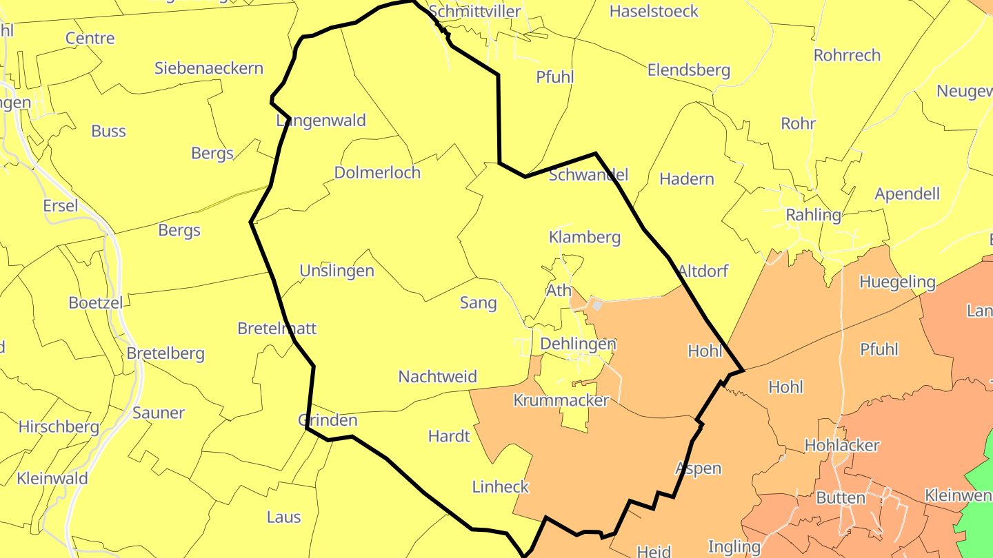 Carte des prix de l'immobilier Dehlingen