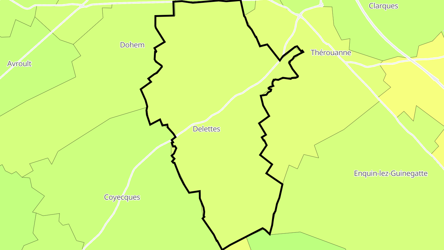 Carte des prix de l'immobilier Delettes