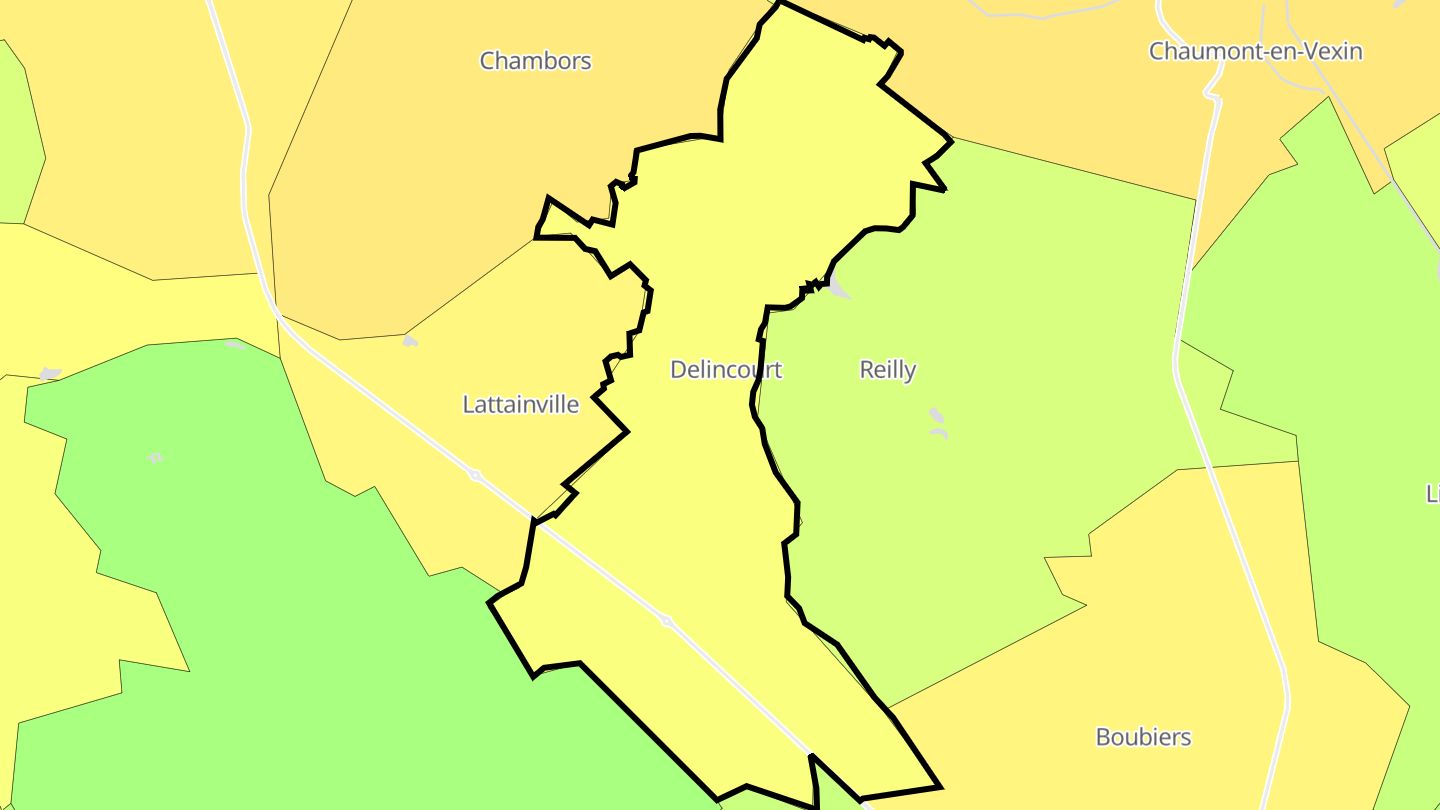 Carte des prix de l'immobilier Delincourt
