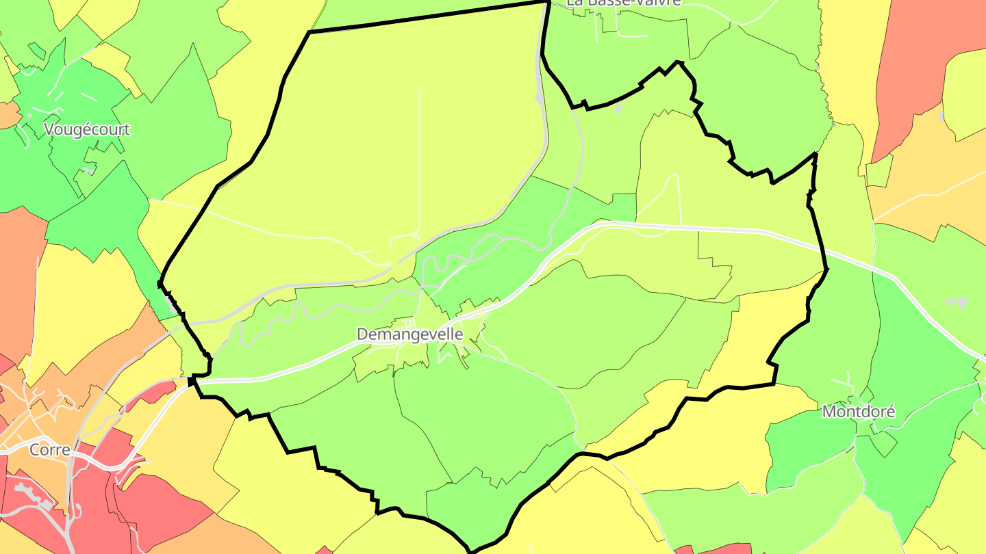 Carte des prix de l'immobilier Demangevelle