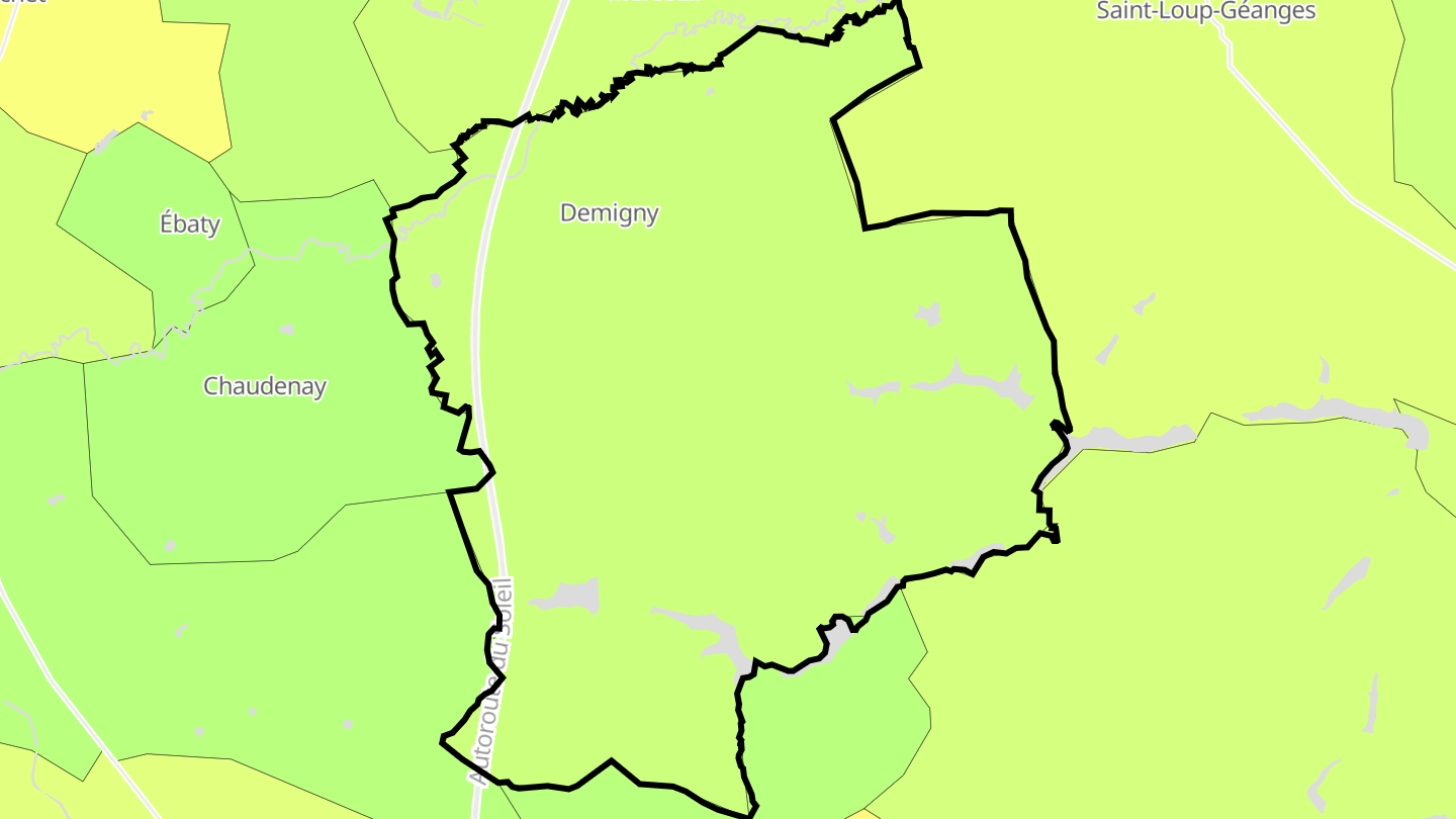 Carte des prix de l'immobilier Demigny