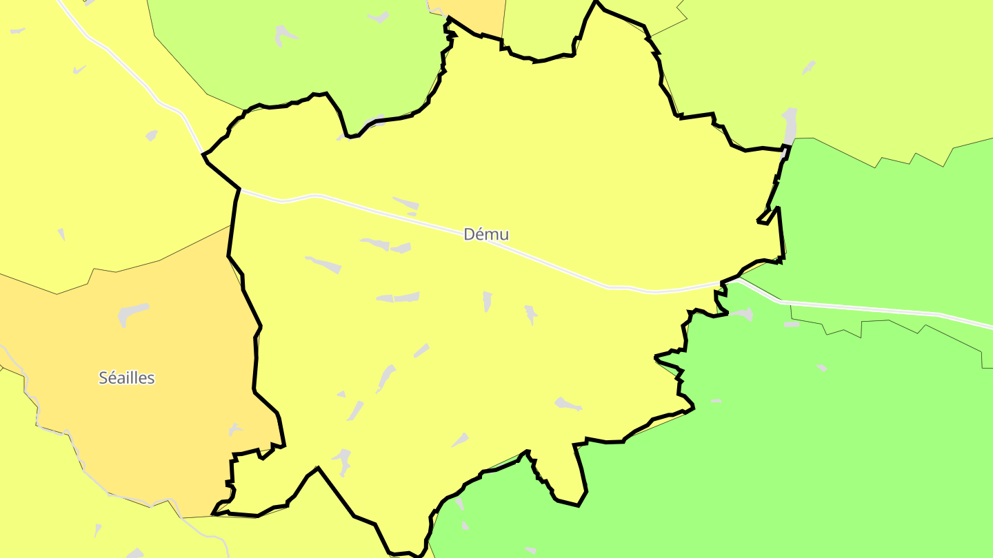 Carte des prix de l'immobilier Dému