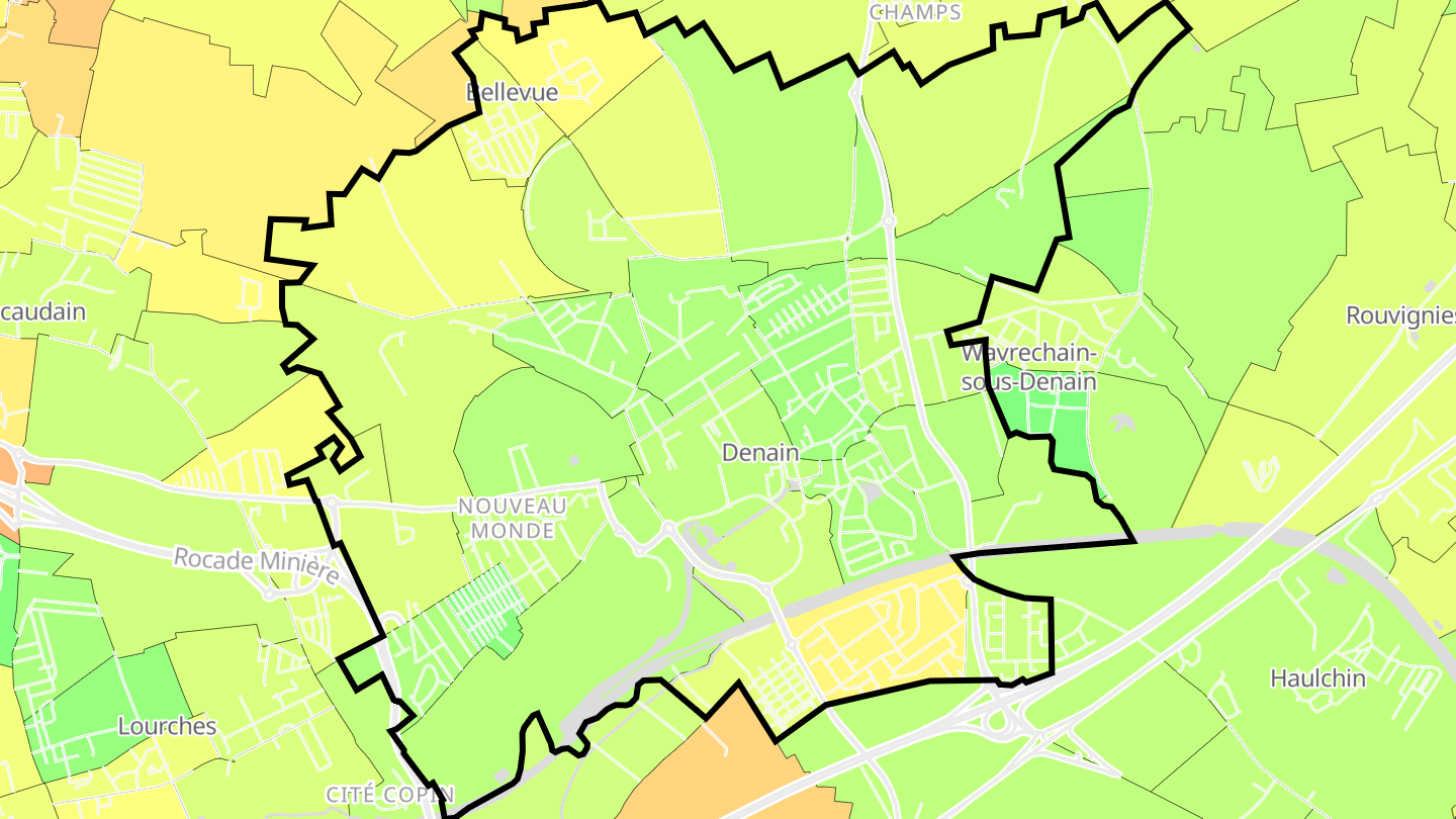 Carte des prix de l'immobilier Denain