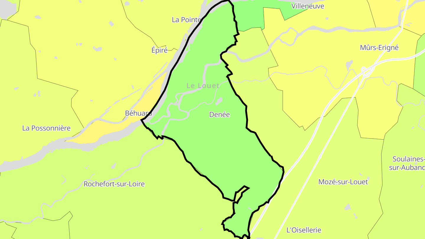 Carte des prix de l'immobilier Denée