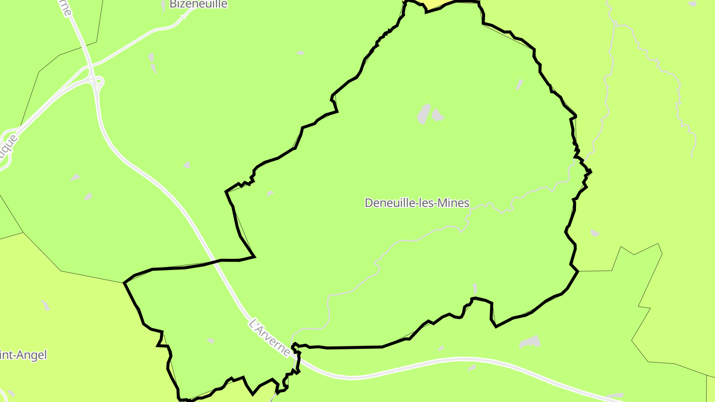 Carte des prix de l'immobilier Deneuille-les-Mines